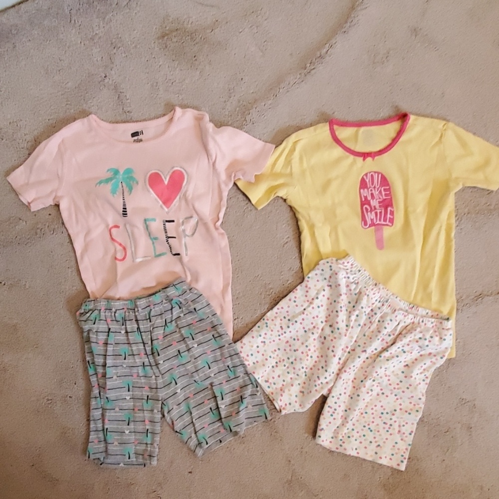 2 sets girls size 12 summer pj's.  One gymboree, o